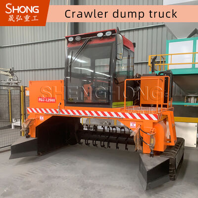 4710*1700*2500mm کرولر تخمیر کمپوست ترنر با ظرفیت 1-20T و عرض کاری 3000mm