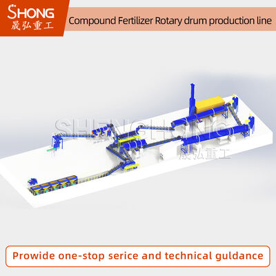 100،000 تن / سال نپ ک تولید خط گرانولاتور درام چرخشی با 20-48٪ محتوای مواد مغذی و قدرت سفارشی