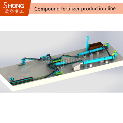 گرانولاتور درام دوار برای کود NPK گرانول 3-8 میلی‌متری 380 ولت