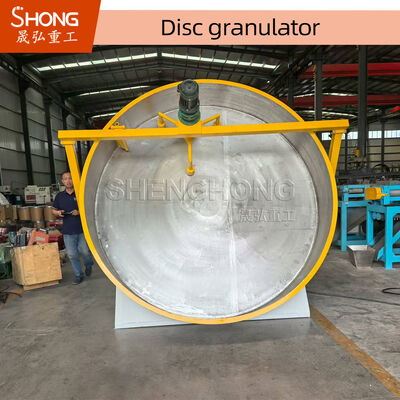 ۱.۷ - ۴.۲ متر قطر ضد خوردگی دیسک گرانولاتور با نرخ گرانولاسیون بالا برای کود آلی