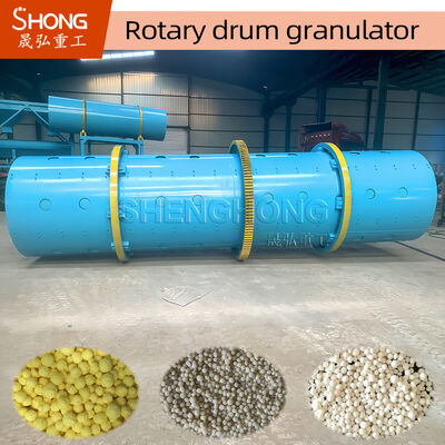 گرانولاتور درام چرخشی فولاد کربن / فولاد ضد زنگ با قدرت 5-8t / h و سرعت 11.5r / min برای گرانولاسیون کود NPK
