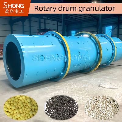 گرانولاتور درام چرخشی فولاد ضد زنگ 8t / h ظرفیت 11.5r / min سرعت برای کود ترکیبات ارگانیک