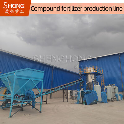 خط تولید کود NPK فرآیند خشک با اندازه دانه 2-4mm و ≥ 90% محتوای مواد مغذی
