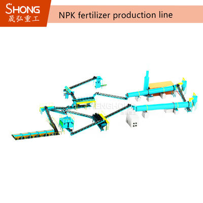 خط إنتاج حبيبات الأسمدة NPK متعددة المواد الخام المتوافقة مع التحبيب بالضغط الأسطواني وحجم حبيبات قابل للتعديل